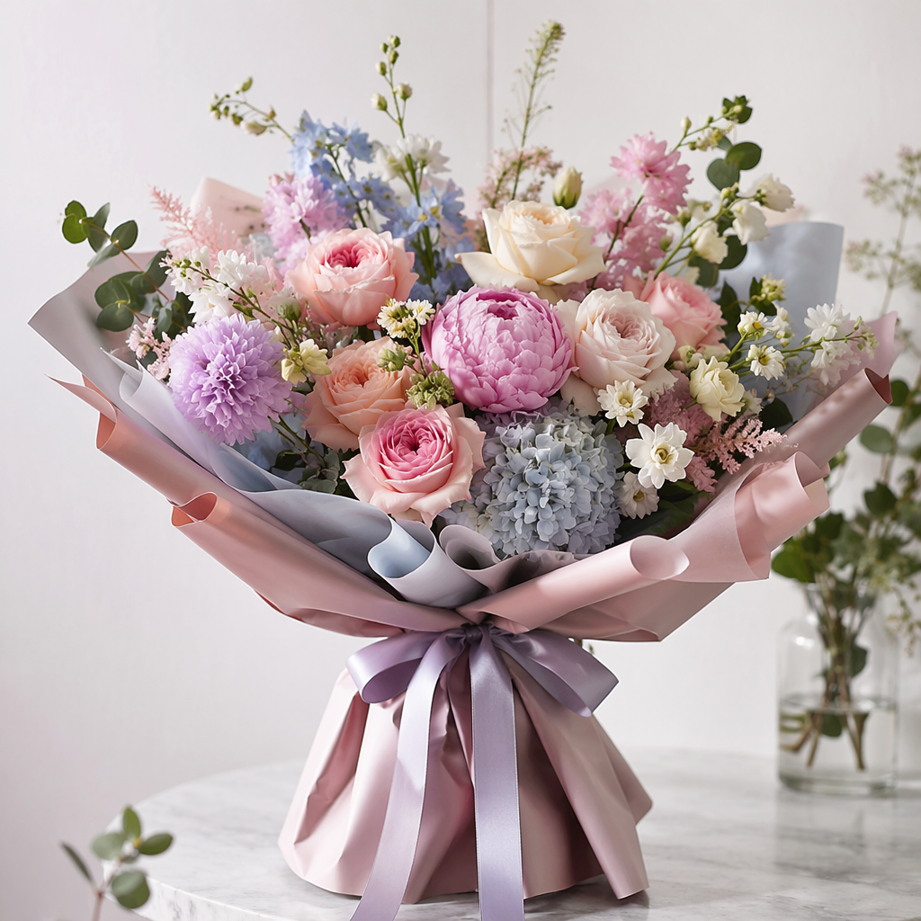Bó hoa pastel hợp dịp nào và vì sao được ưa chuộng trên mạng xã hội?