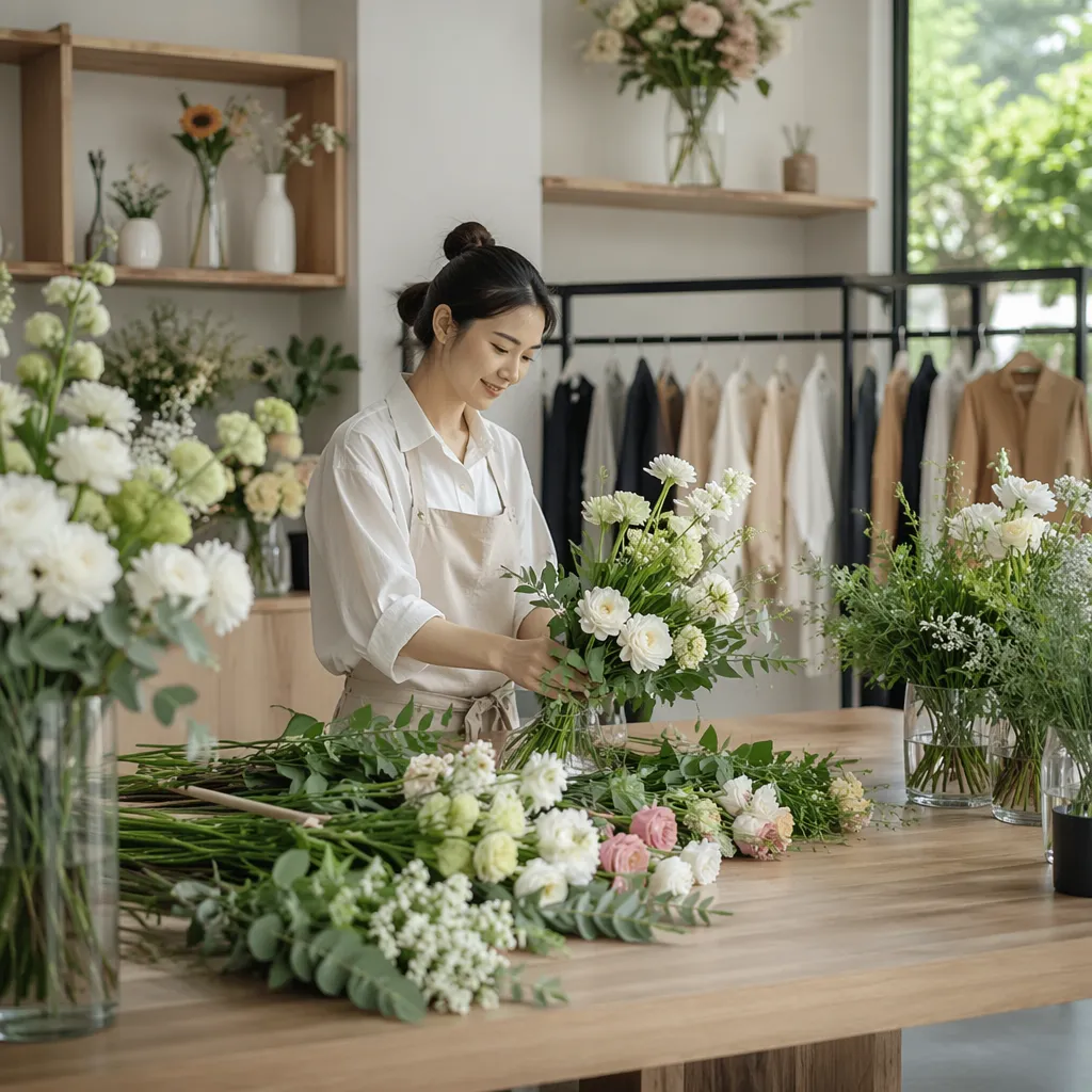 Cách cắm hoa cửa hàng thời trang Đà Nẵng mùa Collection 2026 - hình 2