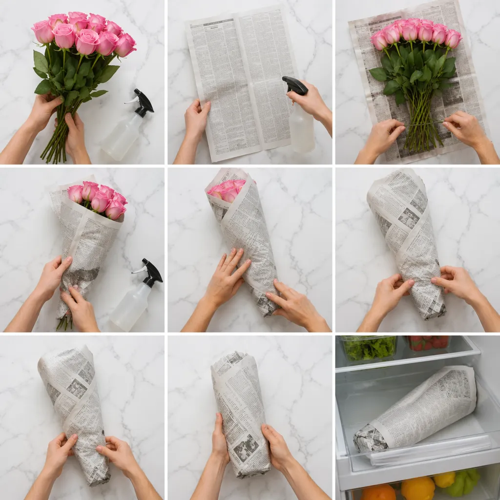 Bước 3: Bọc hoa đúng cách