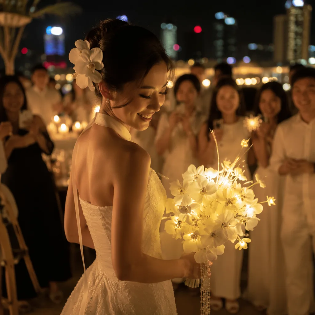 Hoa cưới LED Đà Nẵng cho tiệc tối After-Party - hình 2