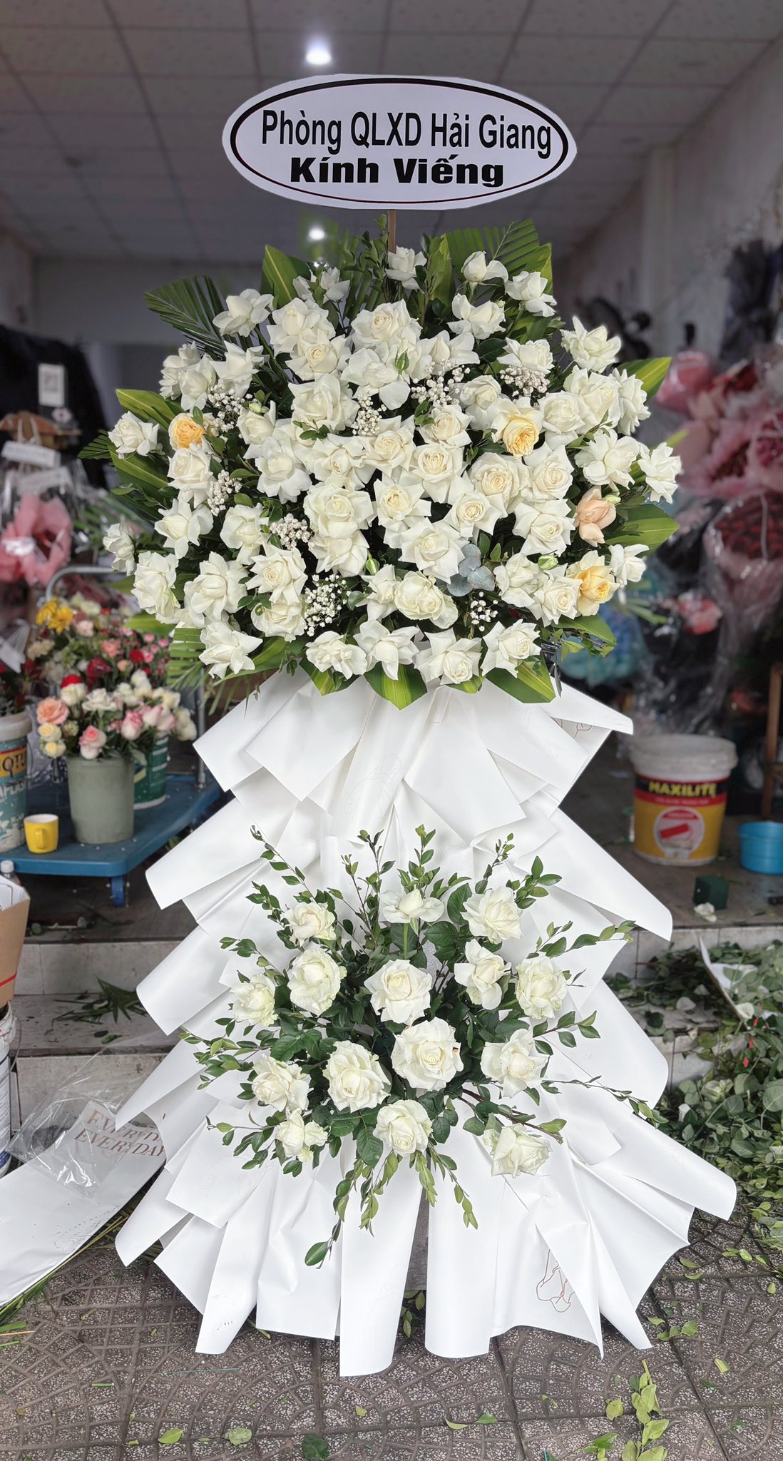 Kệ Hoa Trắng 2 Tầng Đại