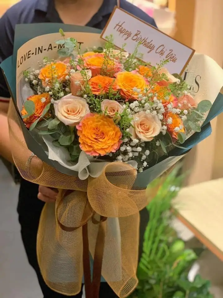 Ảnh 9 của Bó Hoa Hoa Baby & Hồng & Bạch Đàn - Sinh Nhật