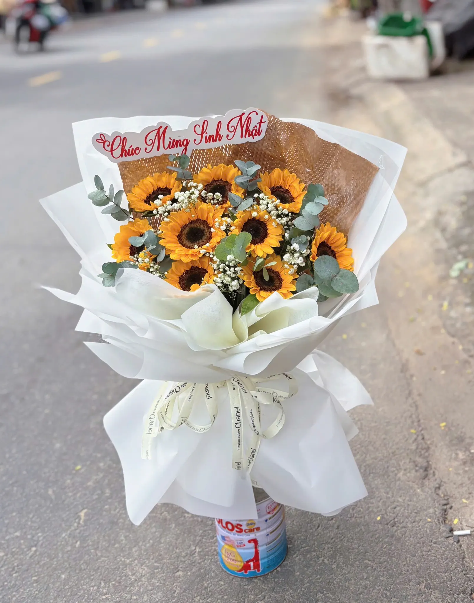 Ảnh 5 của Bó Hoa Hồng Trắng & Cúc Trắng & Hồng - Sinh Nhật