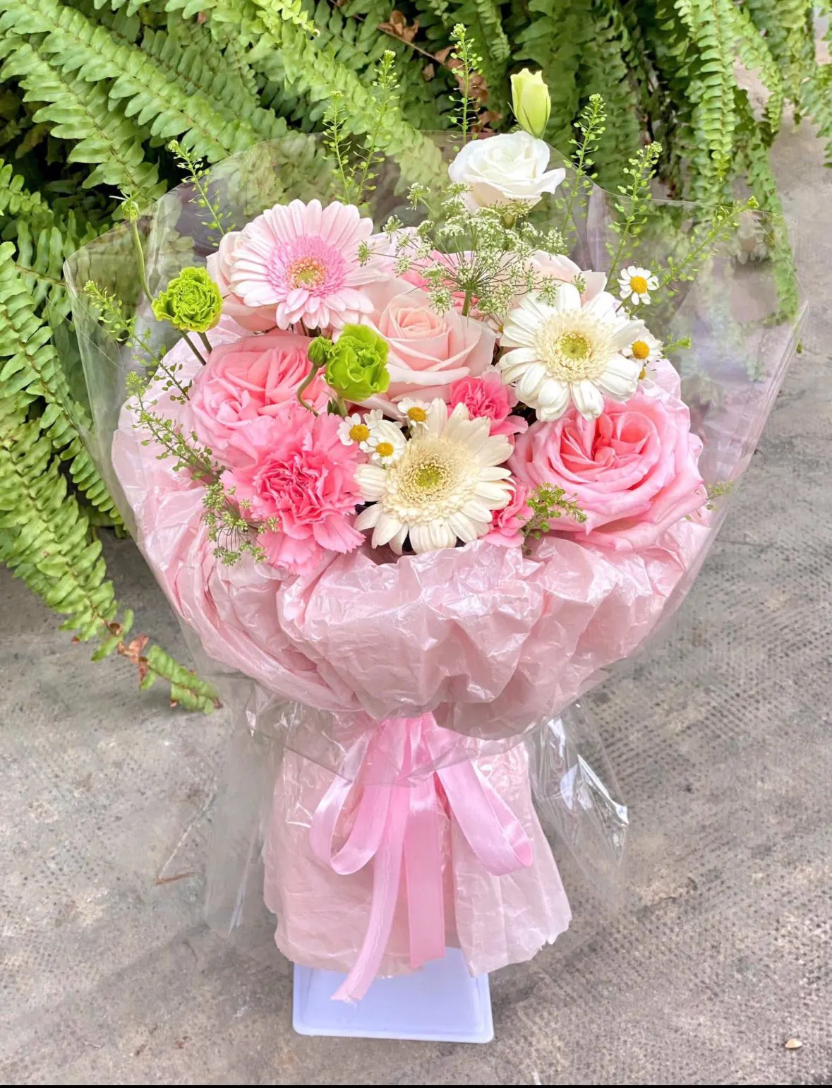 Bó Hoa Hồng Phấn & Cúc Hồng & Hoa Baby - Hoa Tươi