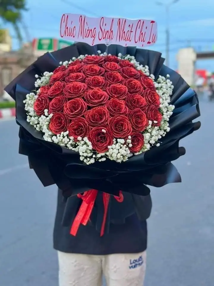 Ảnh 5 của Bó Hoa Hồng Phấn & Hoa Baby & Hồng - Valentine