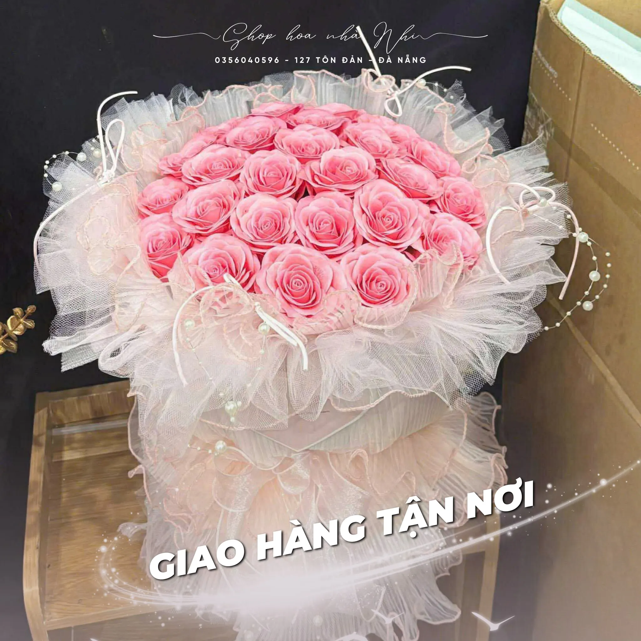 Bó Hoa Hình Trái Tim Hoa Tươi - Valentine