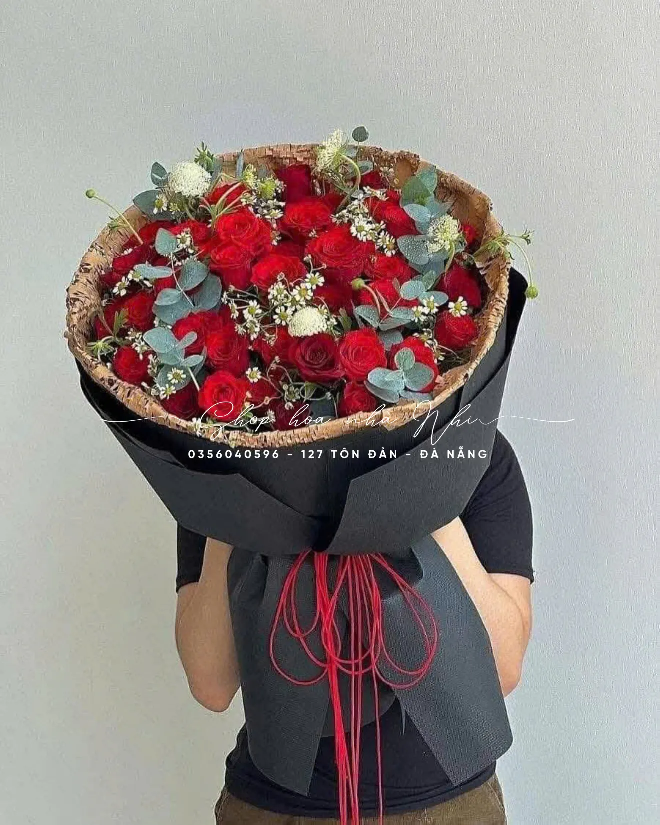 Bó Hoa Hồng Đỏ & Hồng & Cúc Họa Mi - Valentine