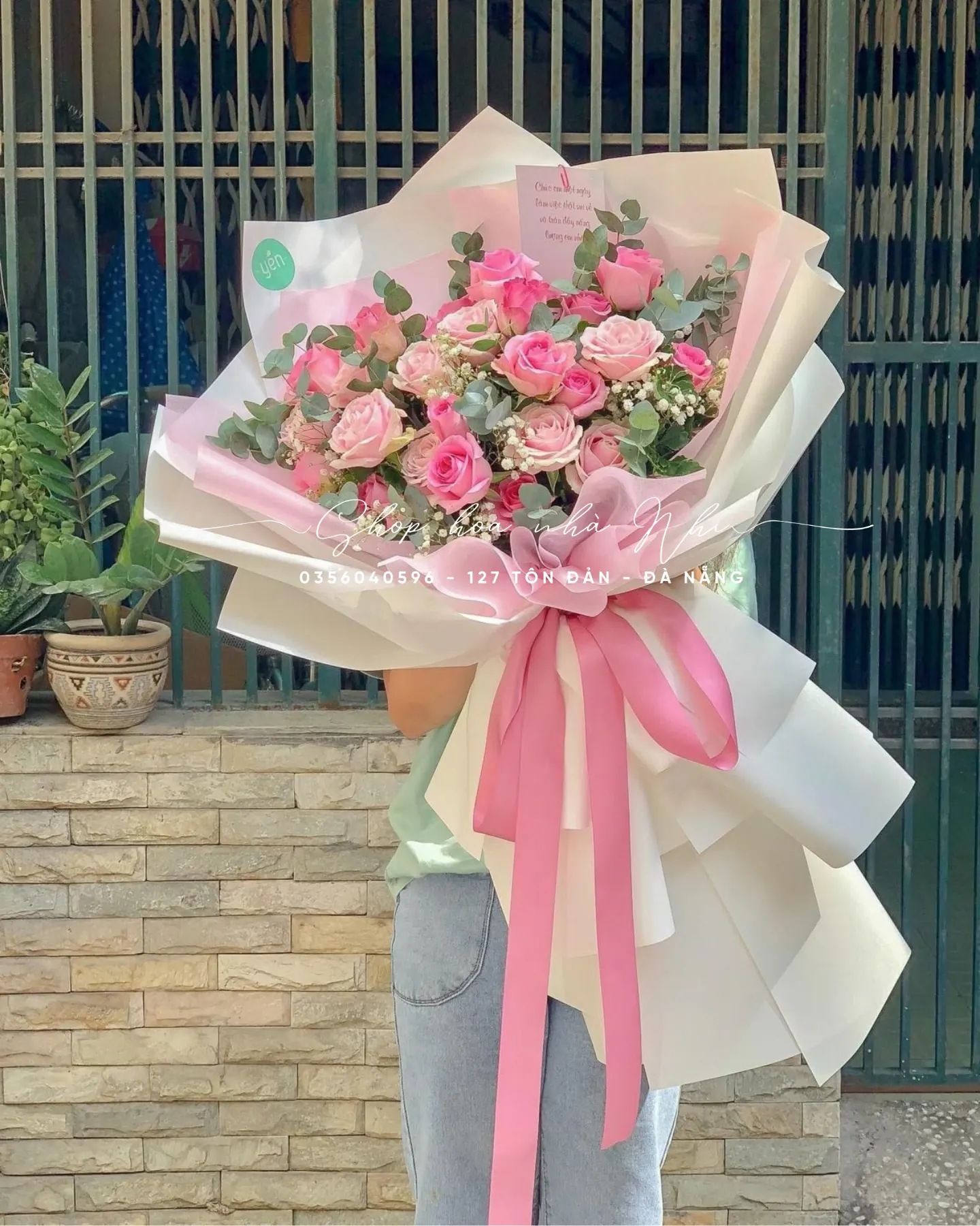 Ảnh 9 của Bó Hoa Hình Trái Tim Hồng - Valentine