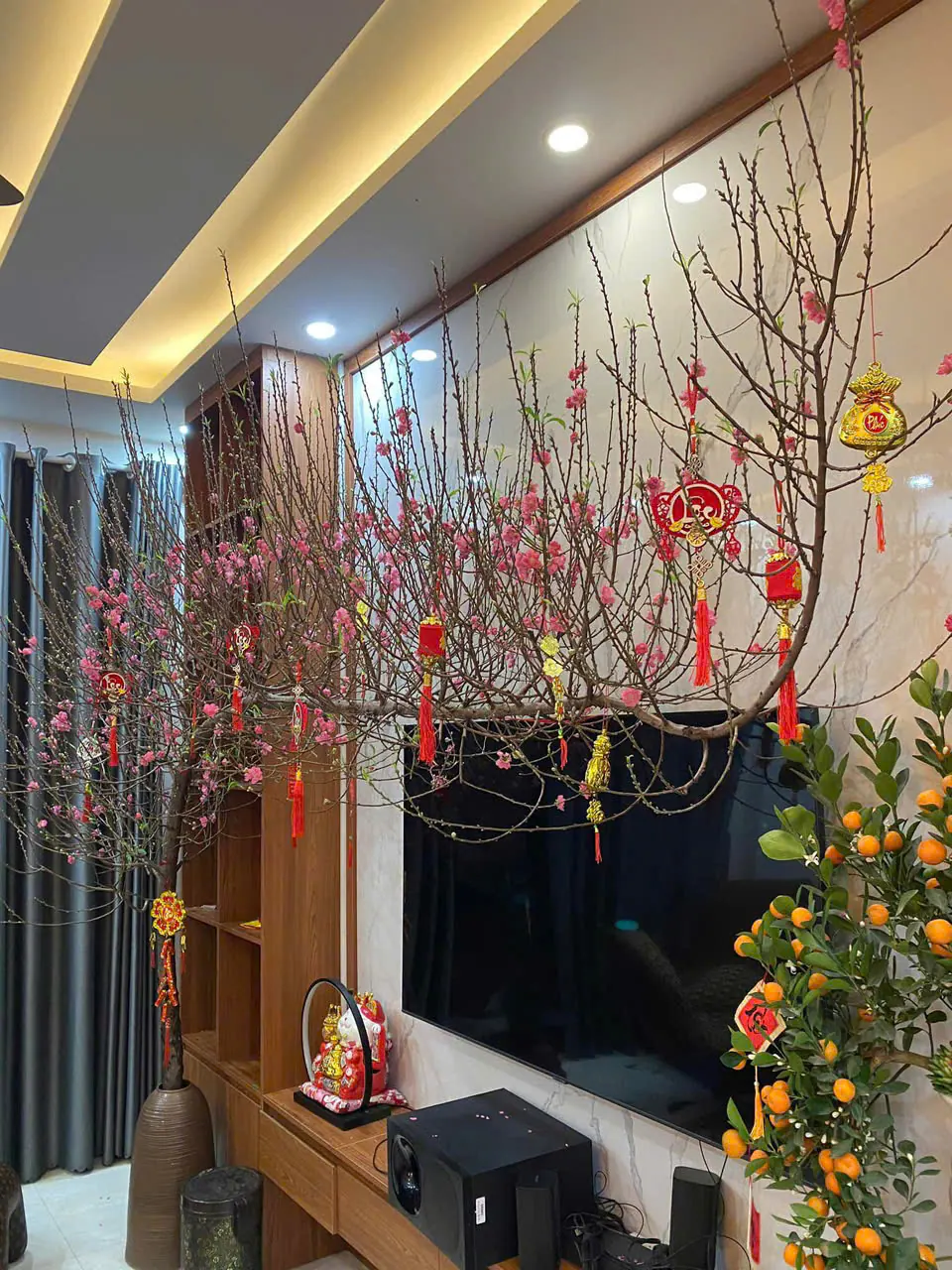 Bình Hoa Cành Đào Hoa Tươi - Hoa Tươi