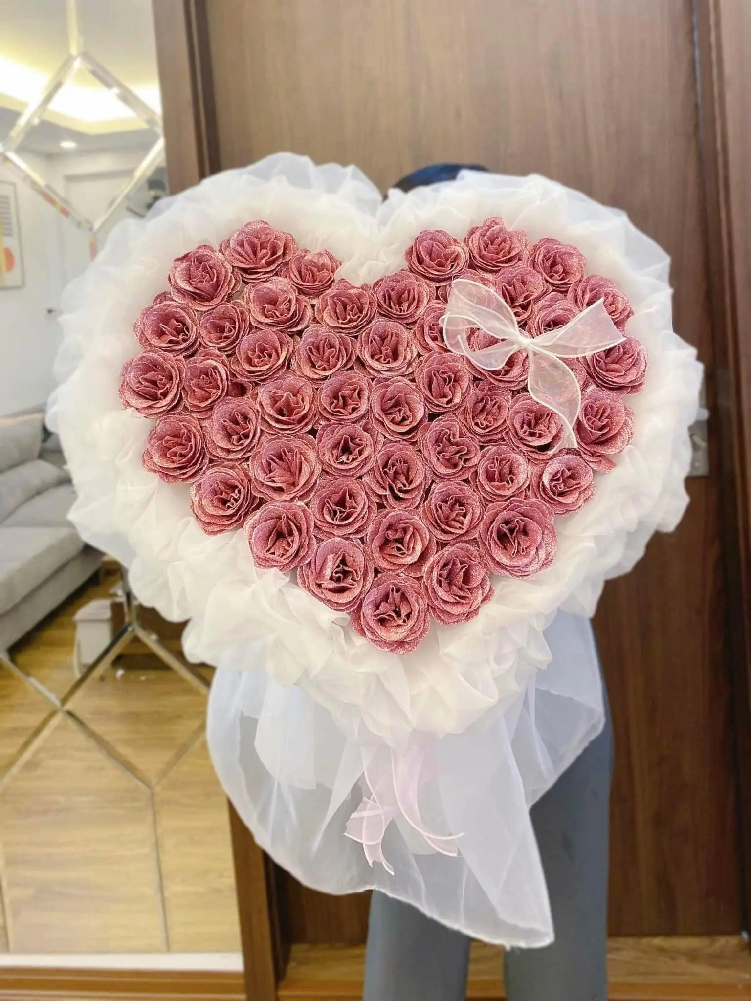 Ảnh 5 của Bó Hoa Hình Trái Tim Hoa Baby - Valentine