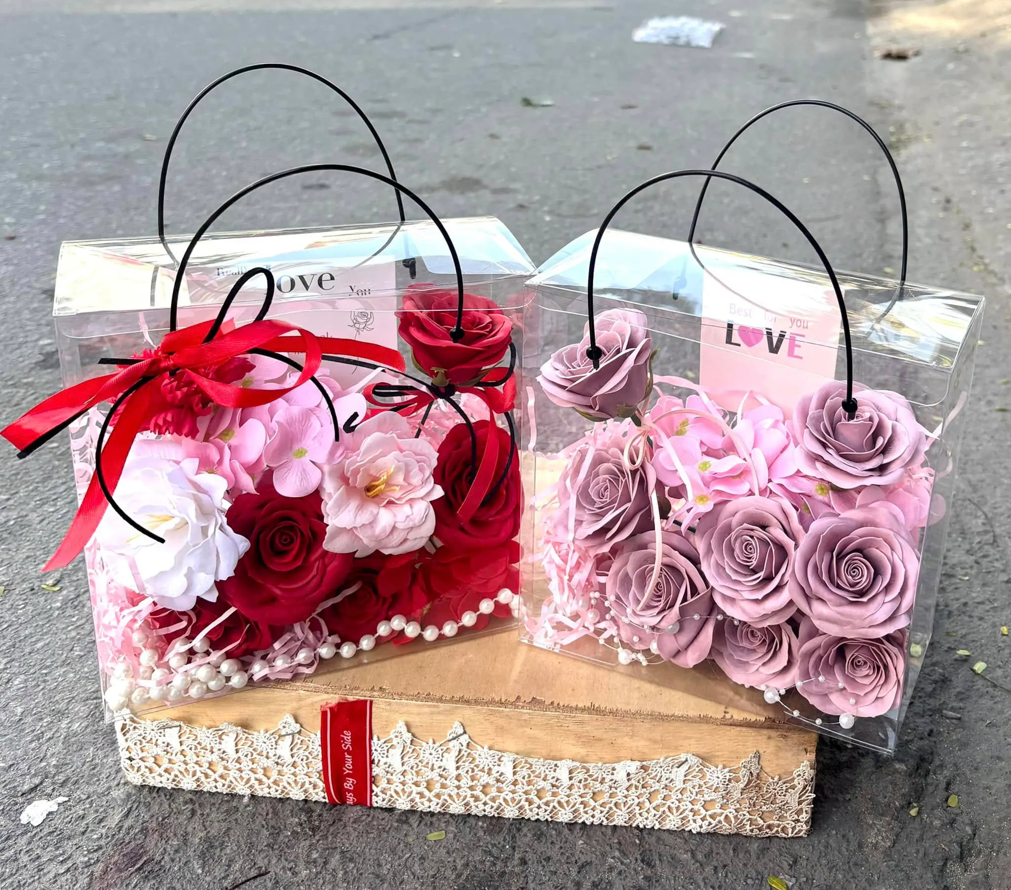 Combo Hoa Hồng Đỏ & Cẩm Tú Cầu & Hồng - Valentine