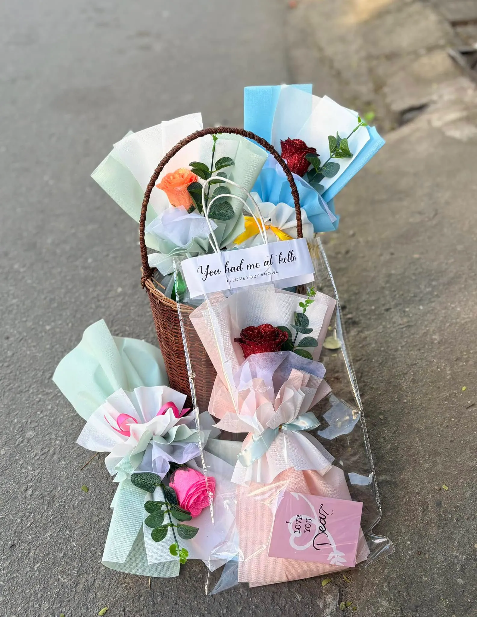 Giỏ Hoa Hồng - Valentine