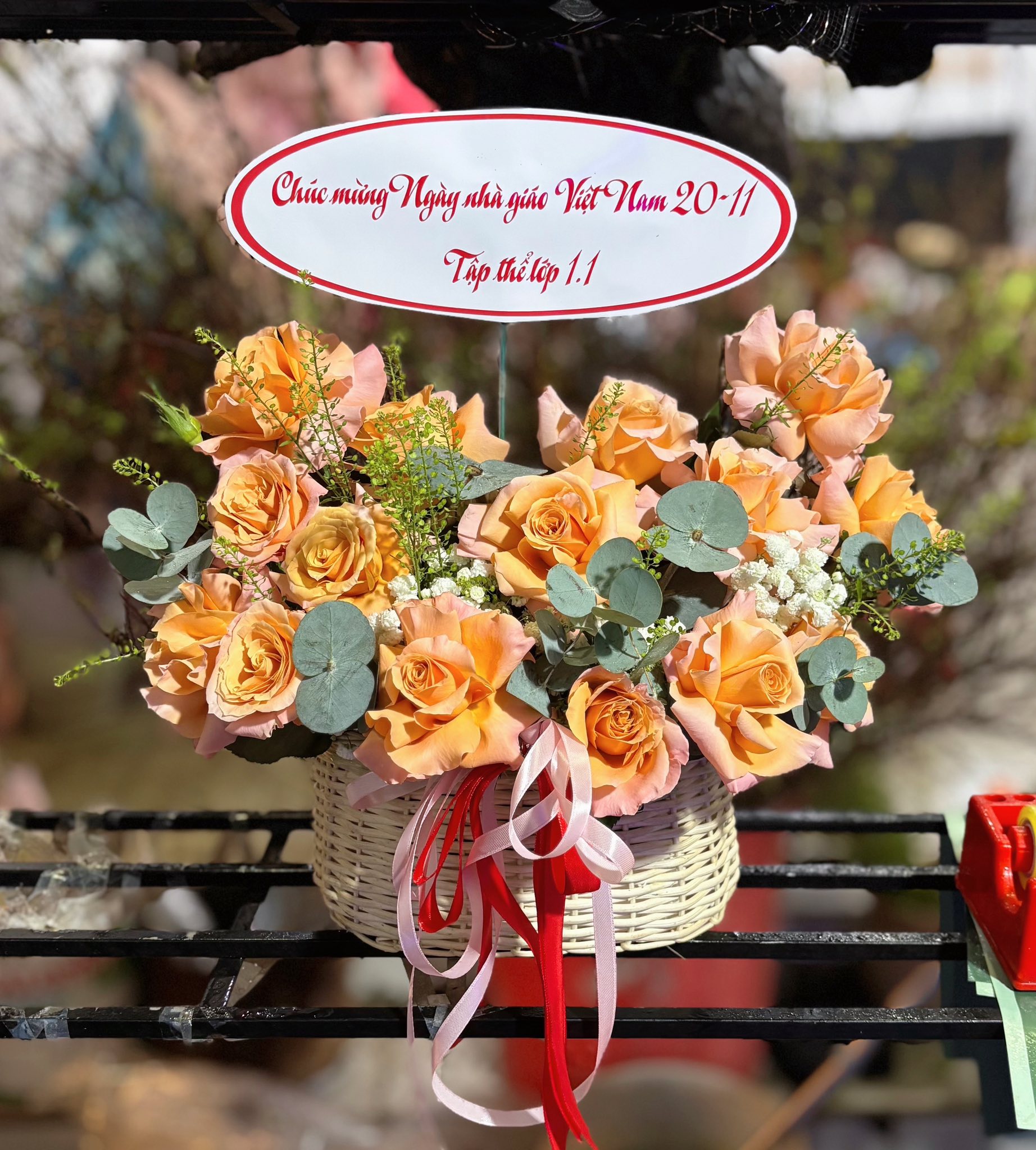 Lẵng Hồng Cam Nắng Hạ